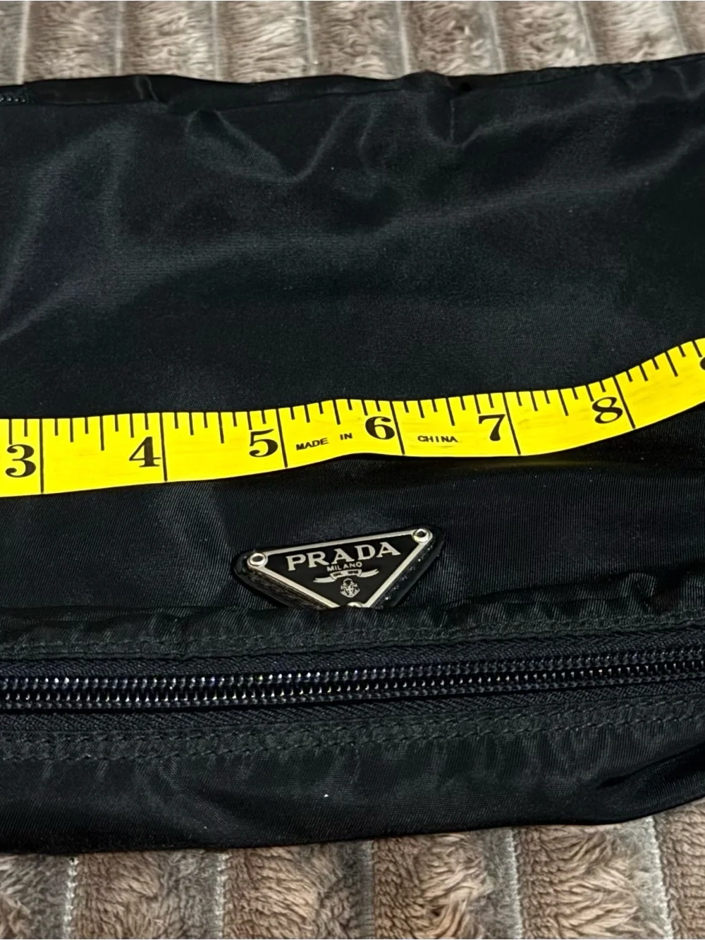 Prada Black Nylon Toiletry Pouch Cosmetic Case 100% Authentic